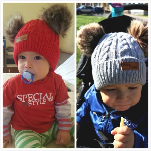 Red Winter Girls & Boys Warm Hats Set; Toddler Scarf Set - Picture 4 of 6